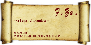 Fülep Zsombor névjegykártya